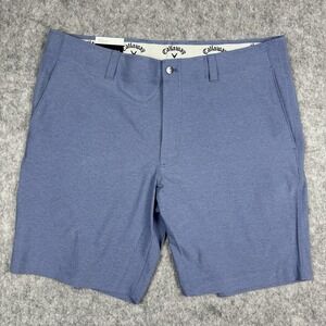 Callaway NWT Golf Shorts Opti-Dri Men's 38 Blue Stretch Waistband 9" Inseam